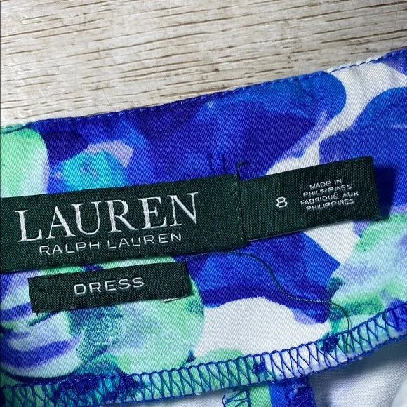 Ralph Lauren Blue Floral Mini Dress - Picture 3 of 11